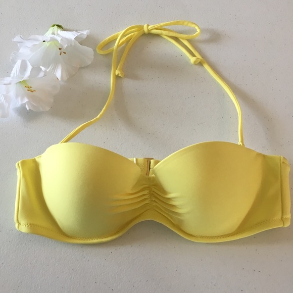 Victoria's Secret Other - Victoria’s Secret | Yellow Halter Bikini Top 34B